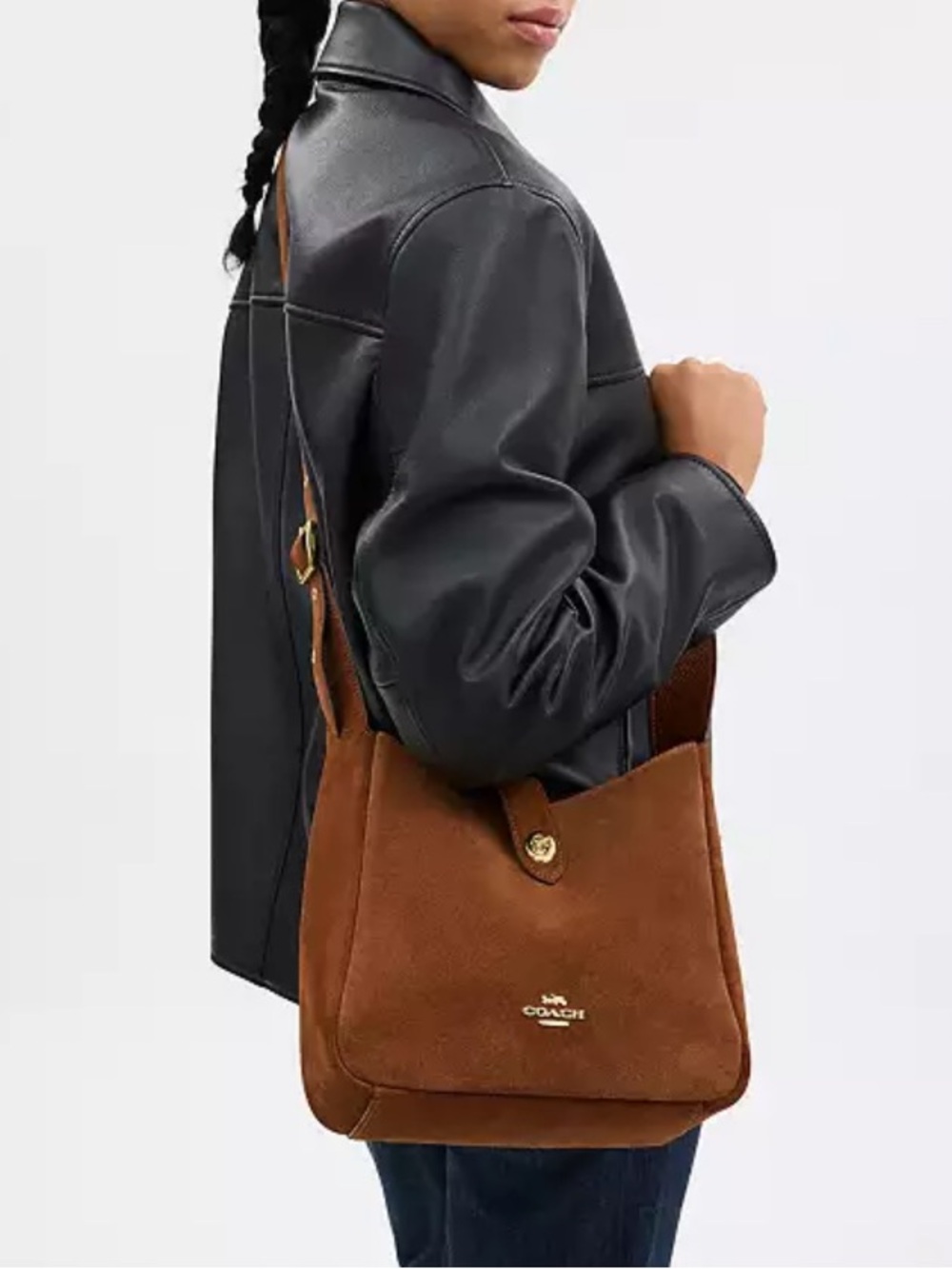 Coach Hadley Convertible Crossbody Bag - Chestnut Brown with Gold Hardware - Picture 5 of 9